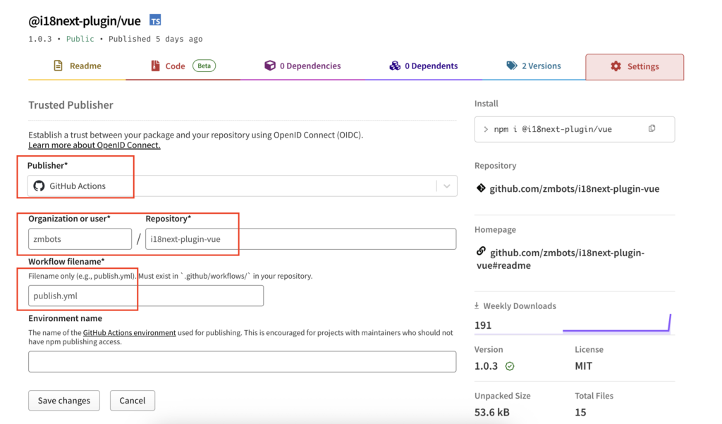 配置 NPM 可信 (Trusted Publisher) 发布 GitHub Actions OpenID Connect (OIDC) 趟坑笔记-天真的小窝